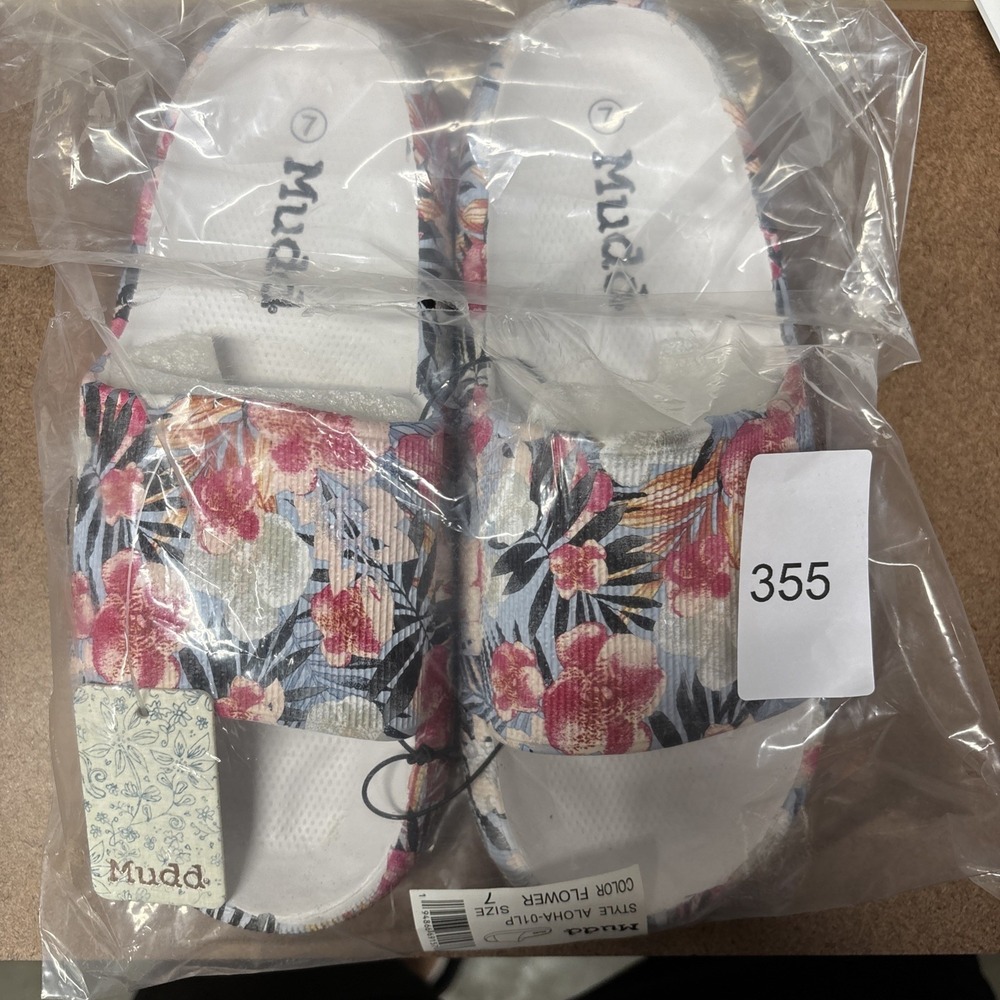 Mudd Women's Aloha Slide EVA Sole Sandals Flower Floral Size 7, $35 Retail